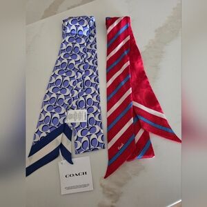 COACH Set Of 2 Bag Twilly Scarves